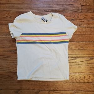 Reformation Short Sleeve Striped Tee